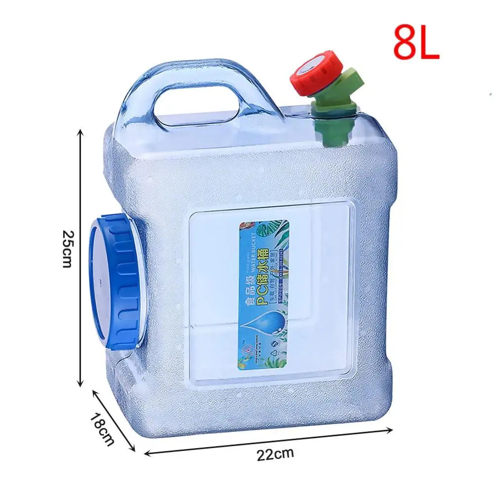 5/7.5/8/10/12/15/20L Capacity Water Canister Portable Car Water Tank Container With Faucet And Camping Supplies