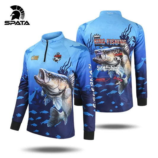 2023 SPATA New Fishing Shirts  Anti-UV Summer Fishing Jerseys Sunscreen Breathable