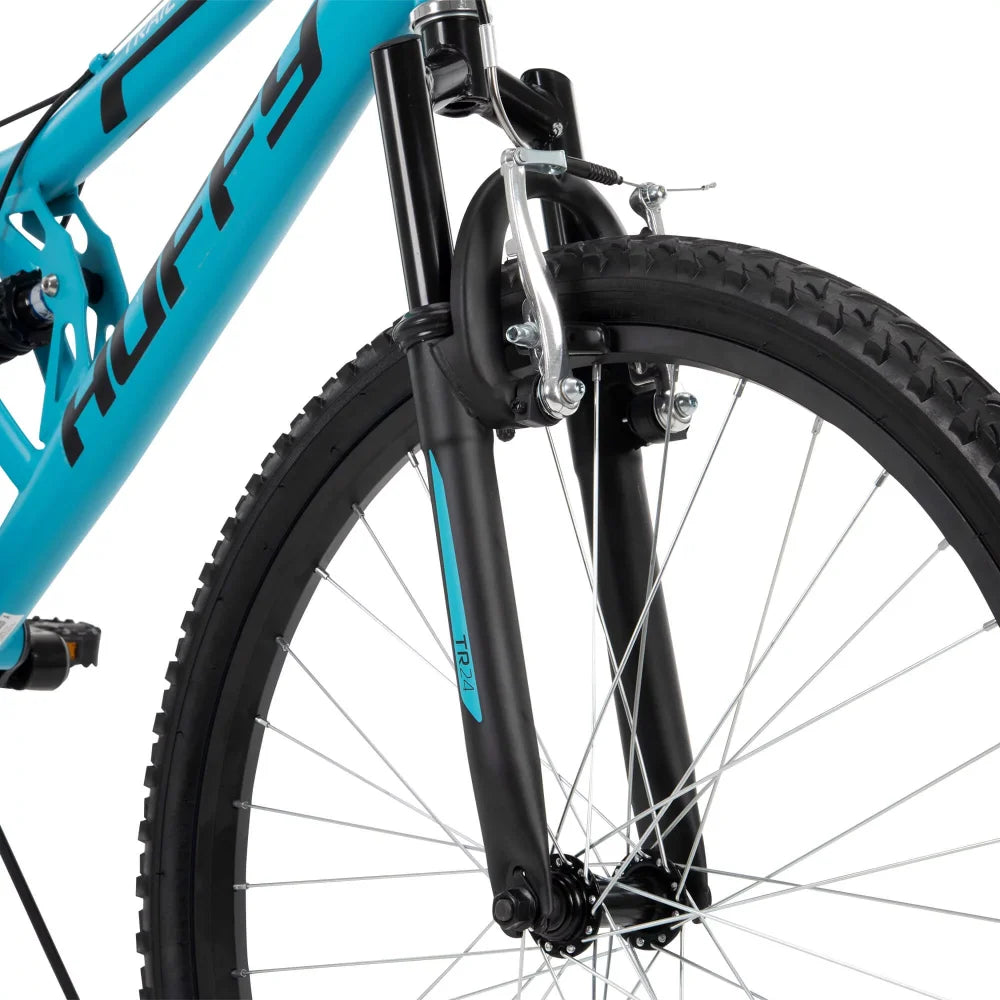 Teal Blue Mountain Bike 24" Girls Full Suspension  Freight Free Road Cycling Sports Entertainment