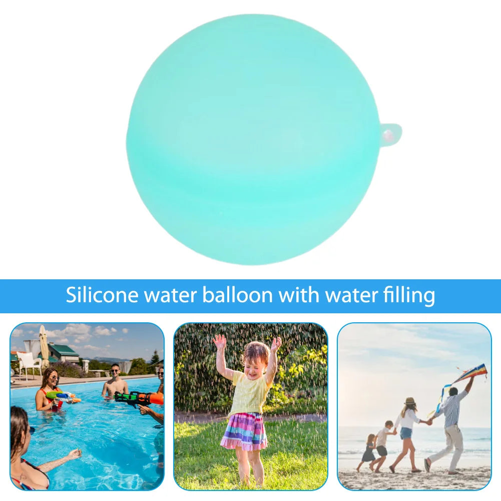 24/12/10Pack Water Balloons Reusable Splash Ball Latex-free Water Bomb Fight Games