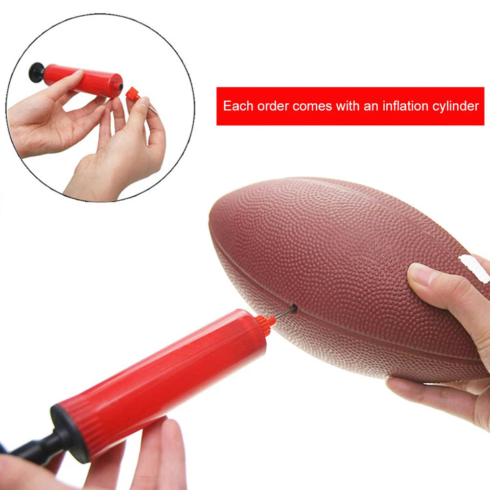 Teenagers Rugby Ball American Football Anti Slip Child Toys Footballs with Inflator Small Rugby Ball for Kids Students