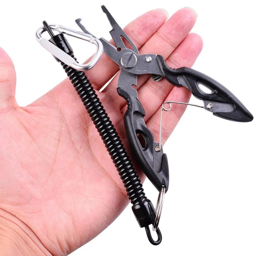 Aorace Fishing Pliers Fish Line Cutter Scissors Mini Fish Hook Remover Multifunction Tools New Black Beak Jaw