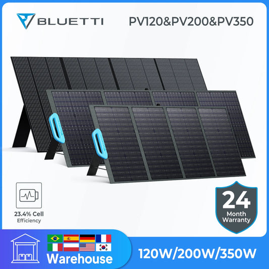 BLUETTI Powerful Solar Panel Portable 120W 200W 350W 420W Folding Solar Panels Foldable  Solar Plate