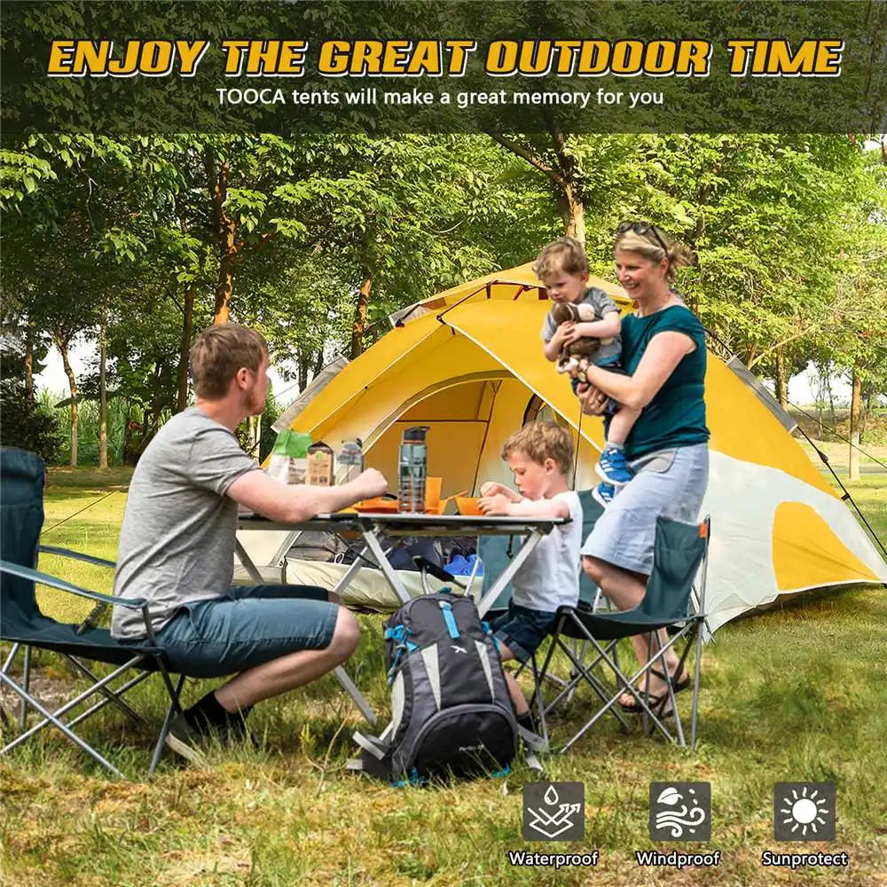 4 Person Automatic Camping Tents Family Outdoor Instant Setup Tent  Windproof Waterproof Ultralight