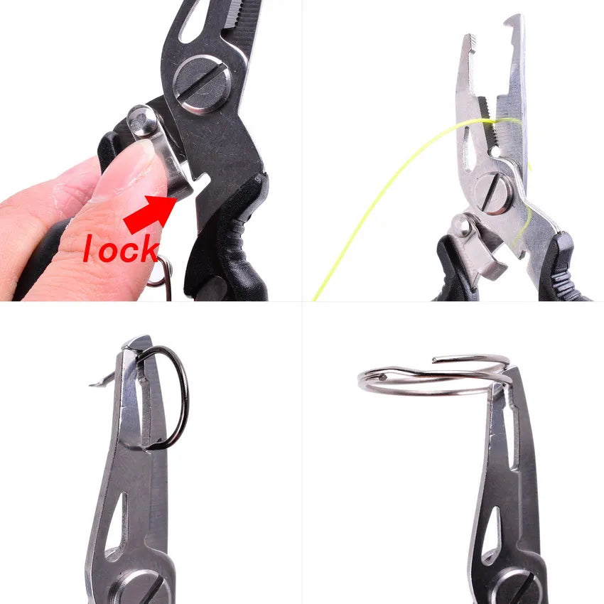 Aorace Fishing Pliers Fish Line Cutter Scissors Mini Fish Hook Remover Multifunction Tools New Black Beak Jaw