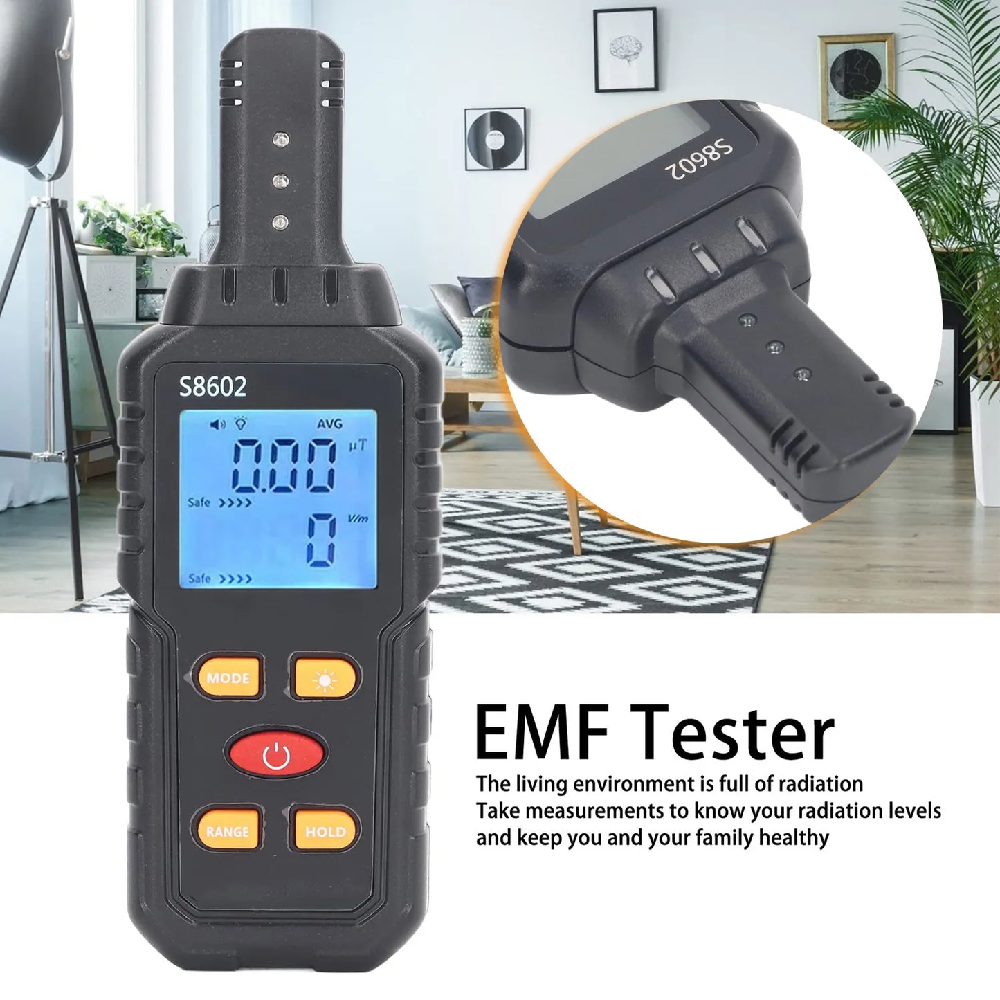 Portable Electromagnetic Field Radiation Detector 3 in 1 EMF Meter EMF Detector