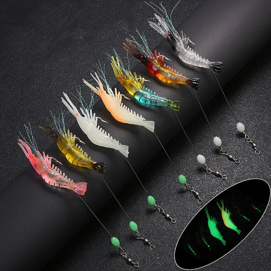 3pcs/7pcs Shrimp Lures Fishing Lures Artificial Fishing Bait