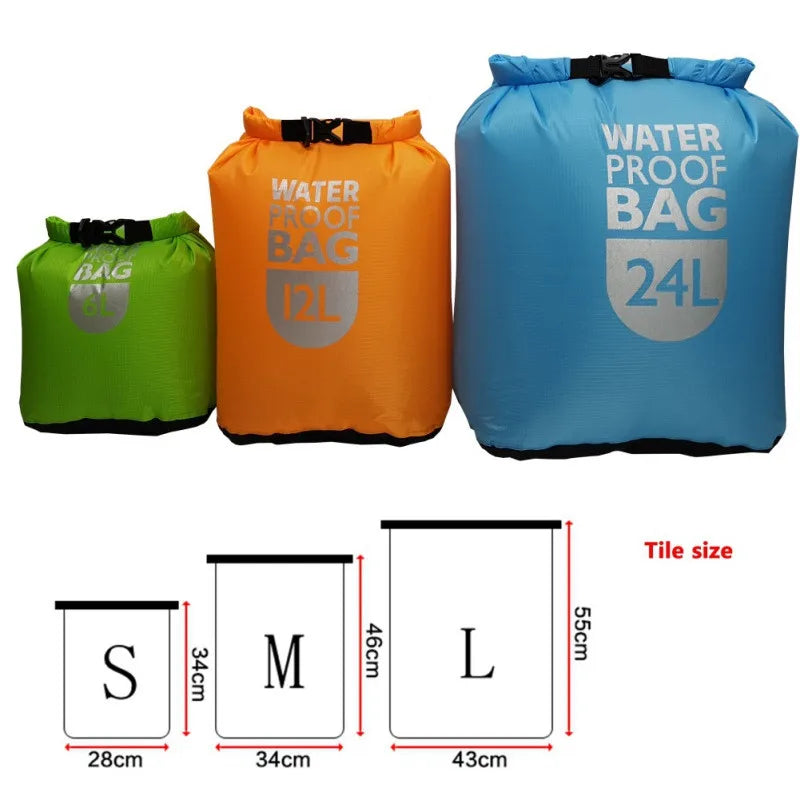 Waterproof Dry Bag Pack Sack Swimming Rafting Water Resistance