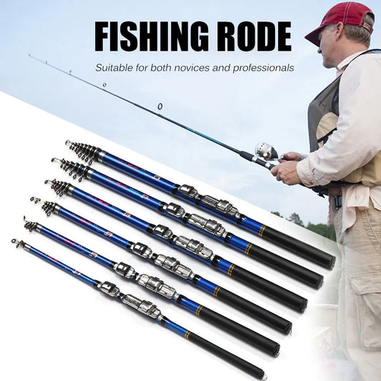 1.5m,1.8m 2.1m 2.4m  2.7m 3m Carbon Material Spinning Retractable Telescopic fishing rod